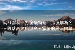 网红黑料不打全景特写：深度解析名人跌落高峰后那令人震惊的黑暗内幕