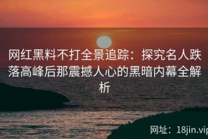 网红黑料不打全景追踪：探究名人跌落高峰后那震撼人心的黑暗内幕全解析