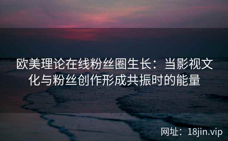 欧美理论在线粉丝圈生长：当影视文化与粉丝创作形成共振时的能量