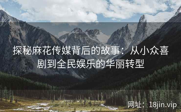 探秘麻花传媒背后的故事：从小众喜剧到全民娱乐的华丽转型