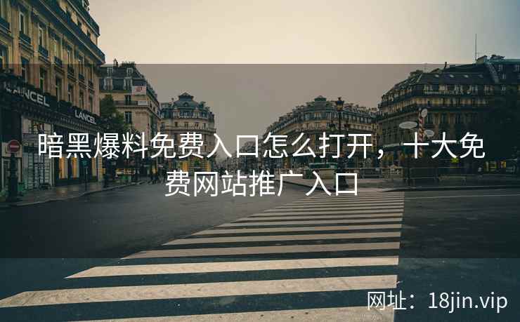 暗黑爆料免费入口怎么打开，十大免费网站推广入口